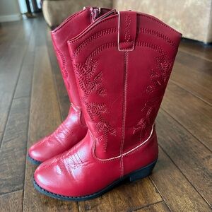 Kids Red Cowboy Boots